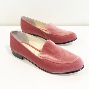 Bettye Muller 'Regency' Velvet Slip on Loafers in Pink